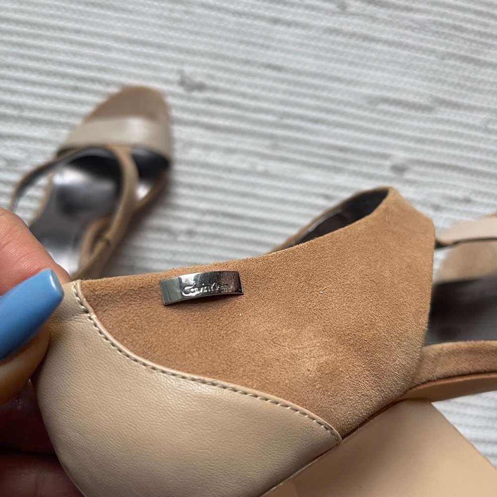 Calvin Klein | Shoes | Calvin Klein Caryn Cream Open Toe - Picture 5 of 8